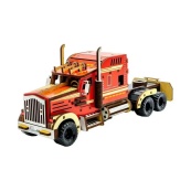 Дитячий дерев'яний 3D конструктор "Фура з причепом" Puz-00952, 206 деталей. Зображення №5 Дитячий дерев'яний 3D конструктор "Фура з причепом" Puz-00952, 206 деталей. Зображення №5