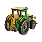 Дитячий дерев'яний 3D конструктор "Tурбо трактор" Puz-00960, 71 деталь. Зображення №4 Дитячий дерев'яний 3D конструктор "Tурбо трактор" Puz-00960, 71 деталь. Зображення №4