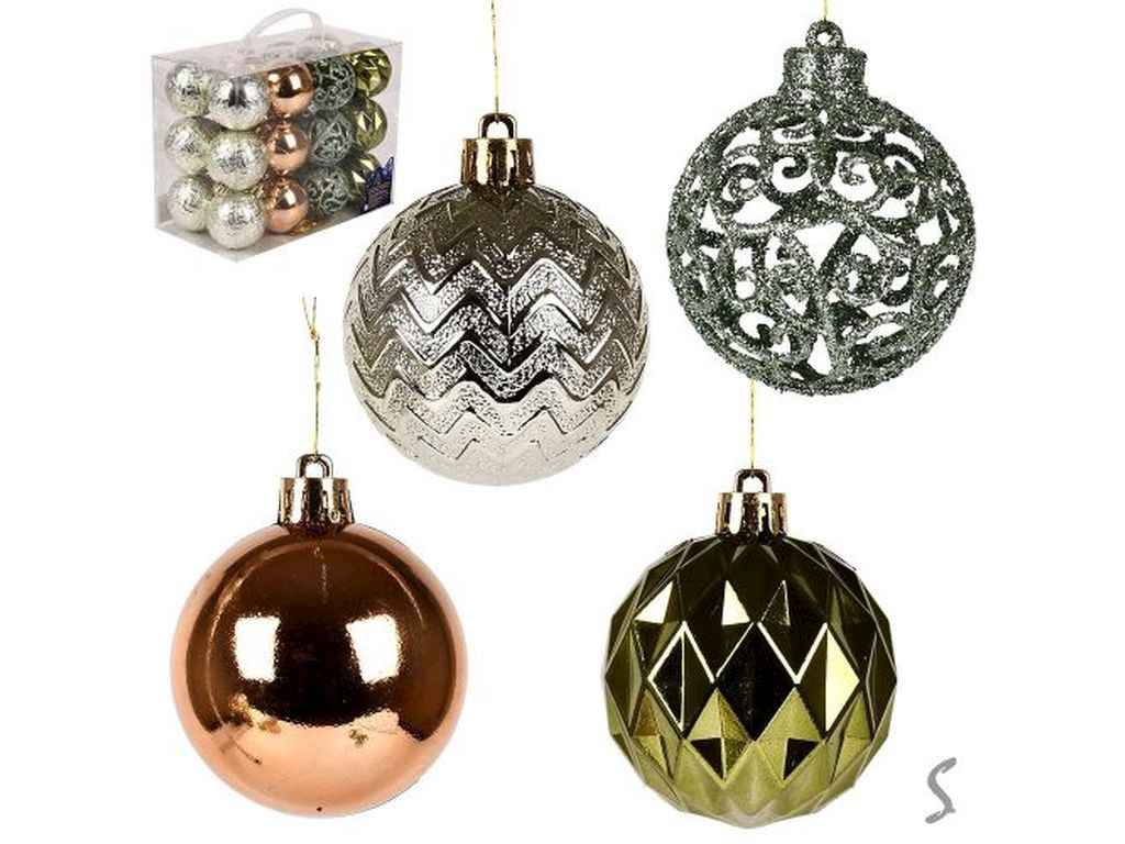 Набір ялинкових куль 6см мікс 24шт/наб 9 698 ТМ STENSON Набір ялинкових куль 6см мікс 24шт/наб 9 698 ТМ STENSON