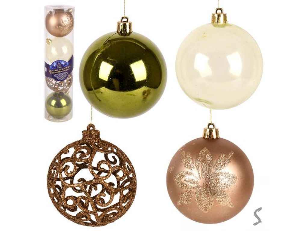 Набір ялинкових куль 8см мікс 4шт/наб 9 751 ТМ STENSON Набір ялинкових куль 8см мікс 4шт/наб 9 751 ТМ STENSON