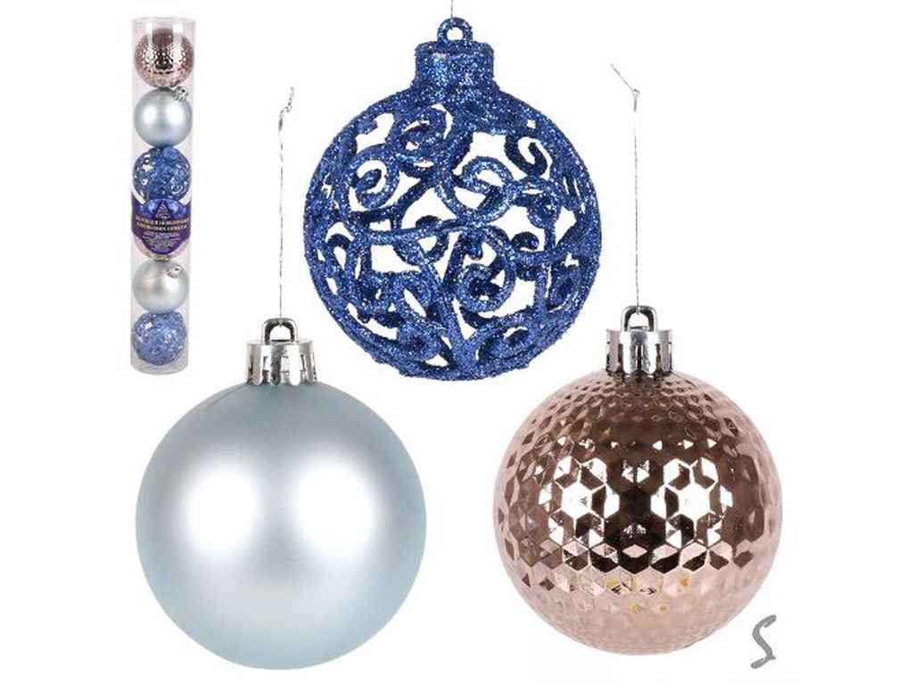 Набір ялинкових куль 6см мікс 6шт/наб 9 755 ТМ STENSON Набір ялинкових куль 6см мікс 6шт/наб 9 755 ТМ STENSON