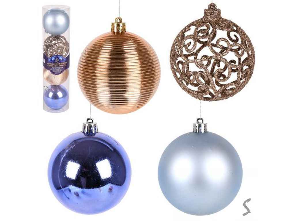 Набір ялинкових куль 8см мікс 4шт/наб 9 760 ТМ STENSON Набір ялинкових куль 8см мікс 4шт/наб 9 760 ТМ STENSON
