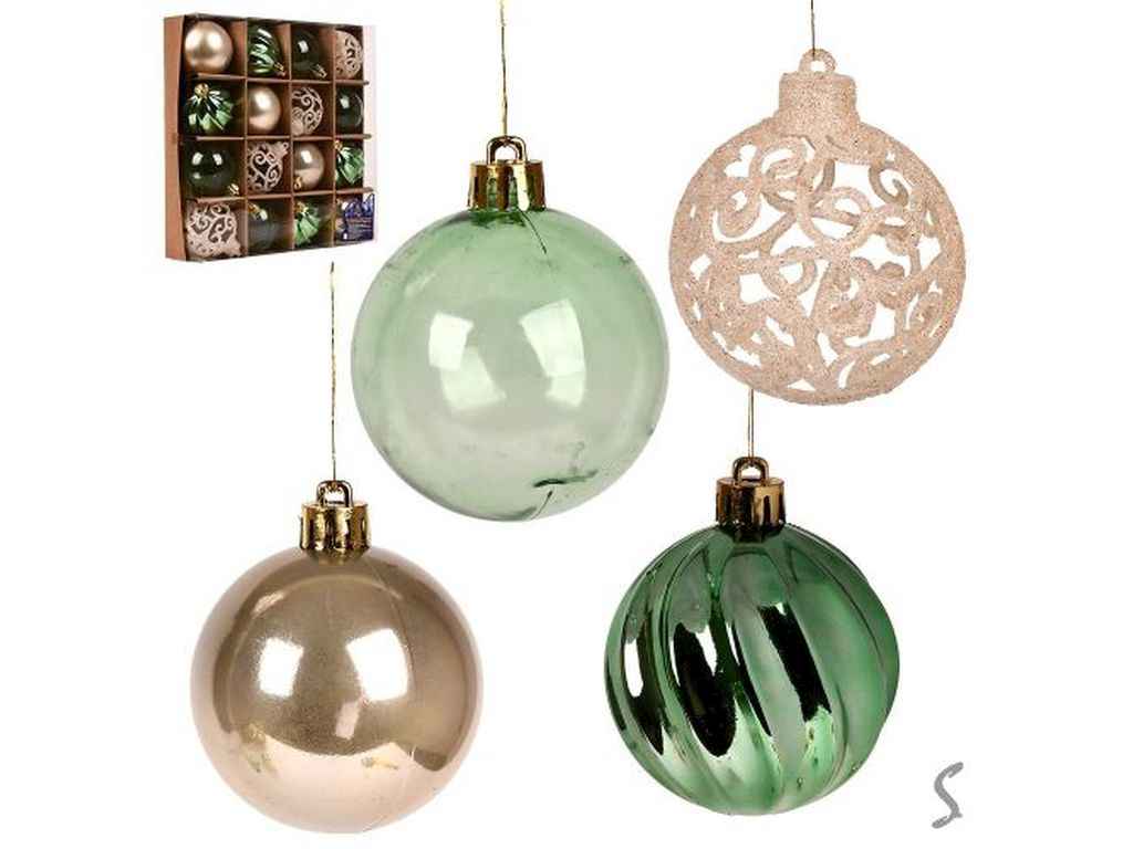 Набір ялинкових куль 6см мікс 16шт/наб 9 779 ТМ STENSON Набір ялинкових куль 6см мікс 16шт/наб 9 779 ТМ STENSON