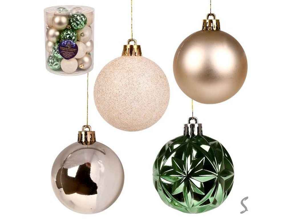 Набір ялинкових куль 6см мікс 26шт/наб 9 781 ТМ STENSON Набір ялинкових куль 6см мікс 26шт/наб 9 781 ТМ STENSON