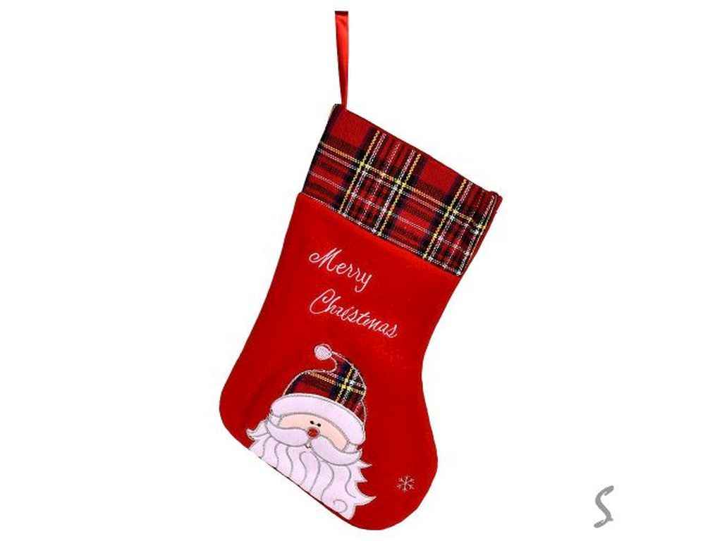 Новорічна шкарпетка для подарунків 30см R96069 ТМSTENSON Новорічна шкарпетка для подарунків 30см R96069 ТМSTENSON
