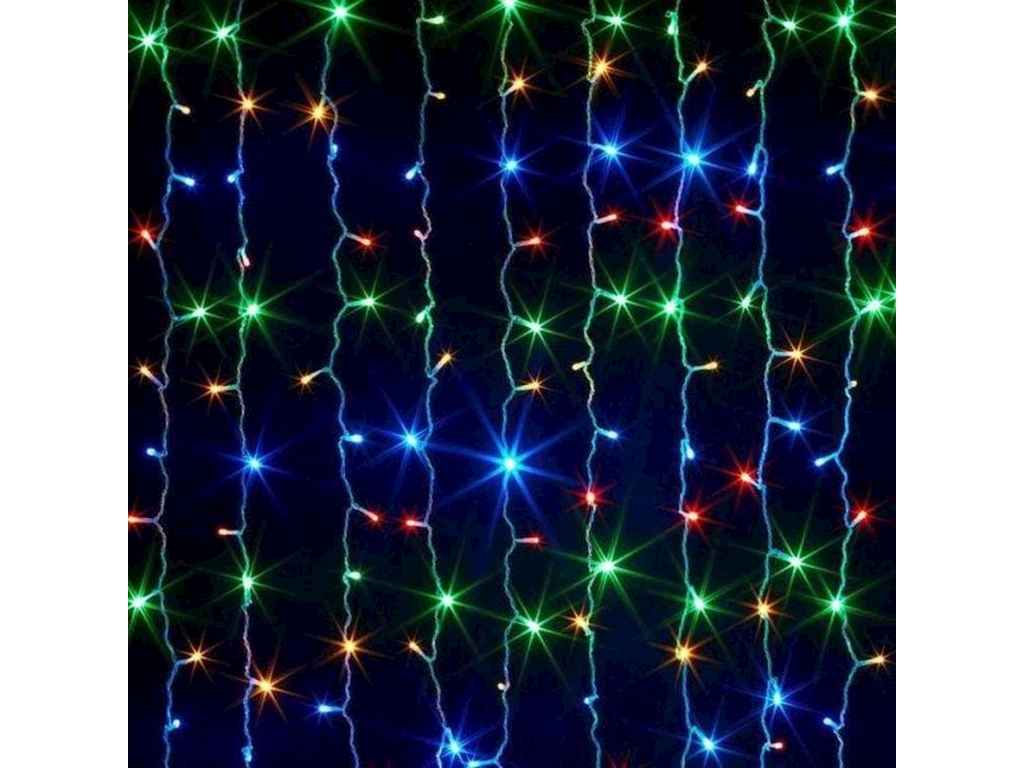 Гірлянда-шторка 240LED мульті 3*1,5м 220В прозорий шнур ТМ TLT Гірлянда-шторка 240LED мульті 3*1,5м 220В прозорий шнур ТМ TLT