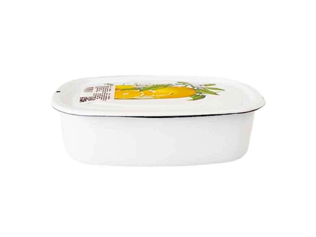 Лоток ем. 1л /2 з кришкою Лимон (молочна) I2507/2 ТМ IDILIA Лоток ем. 1л /2 з кришкою Лимон (молочна) I2507/2 ТМ IDILIA