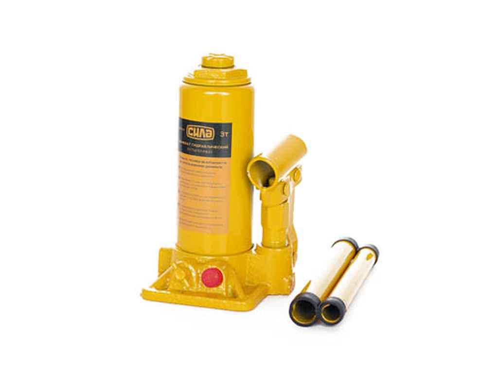 Домкрат 3Т гідравлічний пляшковий (180-350мм) ТМ СИЛА Домкрат 3Т гідравлічний пляшковий (180-350мм) ТМ СИЛА