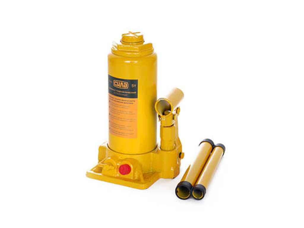 Домкрат 5Т гідравлічний пляшковий (200-405мм) ТМ СИЛА Домкрат 5Т гідравлічний пляшковий (200-405мм) ТМ СИЛА