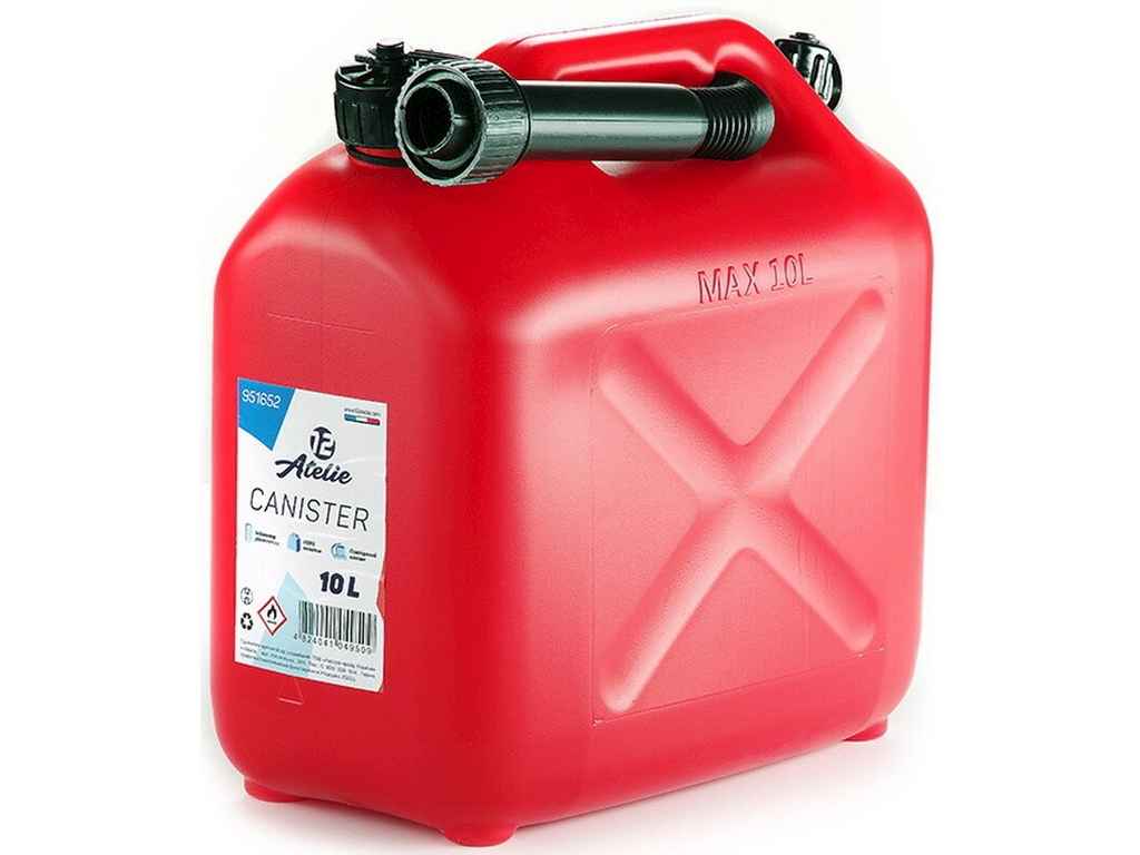 Каністра пластик 10л HDPE для палива з прозорою мірноюсмугою і лійкою повітряний клапан ТМ12 Atelie Каністра пластик 10л HDPE для палива з прозорою мірноюсмугою і лійкою повітряний клапан ТМ12 Atelie