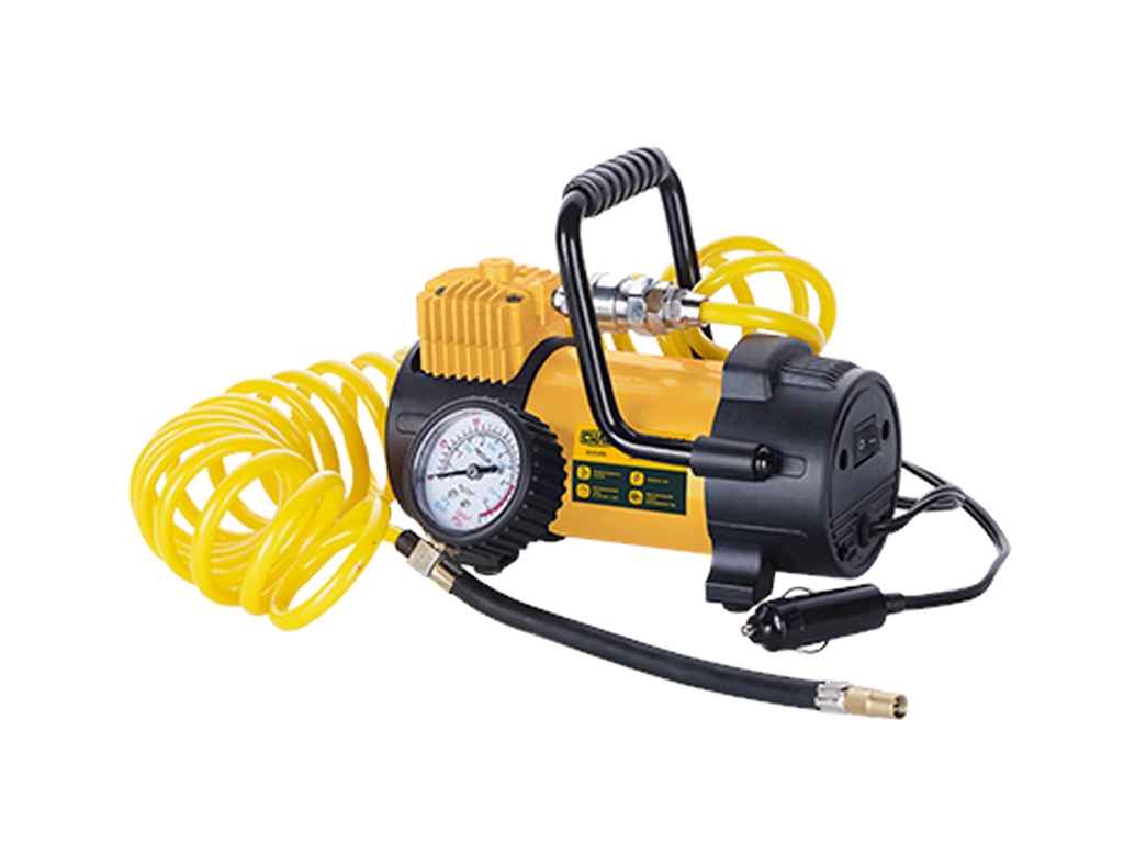 Компресор автомобільний 12V 40 однопоршневий ТРОФІ 10Атм (Кручений шланг 5м, клеми АКБ/прикурювач) ТМСИЛА Компресор автомобільний 12V 40 однопоршневий ТРОФІ 10Атм (Кручений шланг 5м, клеми АКБ/прикурювач) ТМСИЛА