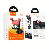 Автотримач для телефону затискач під вагою HOCO "H67" Black. Зображення №3