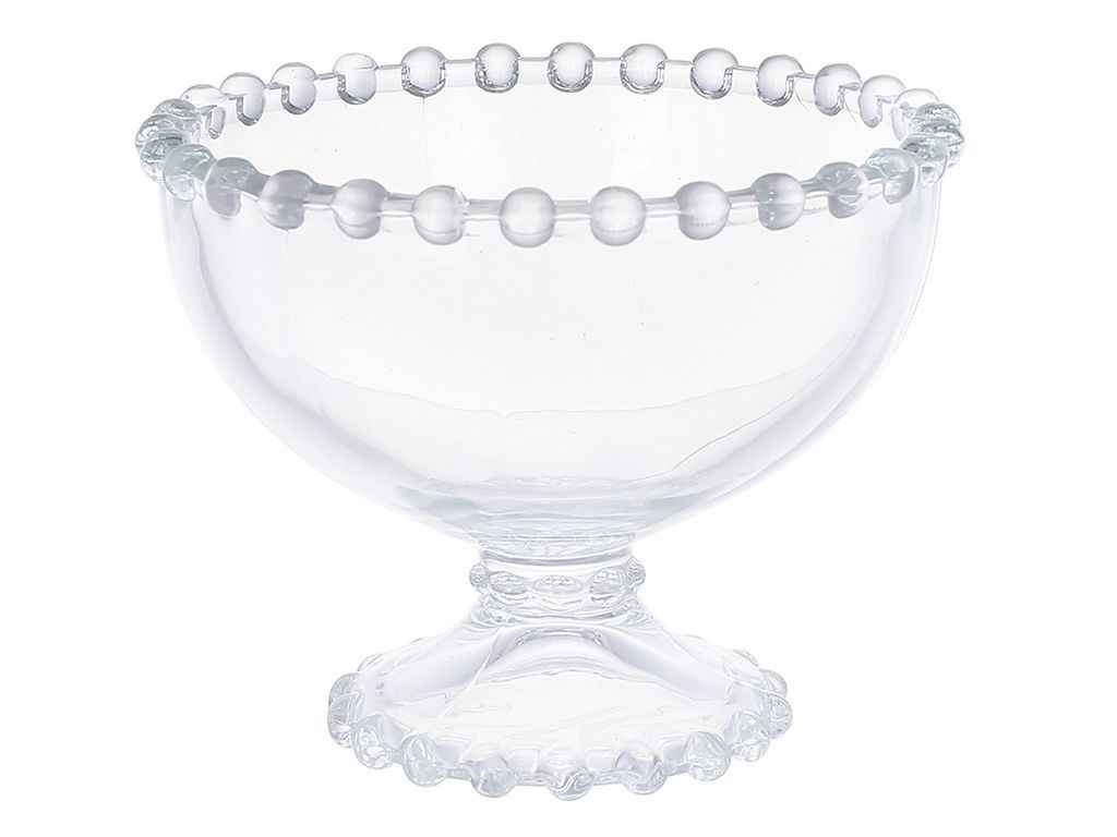 Креманка на ніжці скляна прозора Bauble 11х9см ТМ BONADI Креманка на ніжці скляна прозора Bauble 11х9см ТМ BONADI