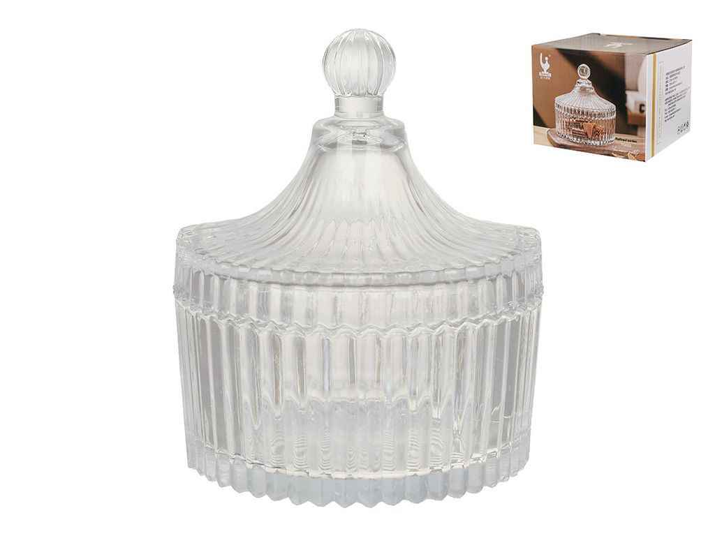 Цукорниця 250мл скляна з кришкою Crystal ТМ BONADI Цукорниця 250мл скляна з кришкою Crystal ТМ BONADI