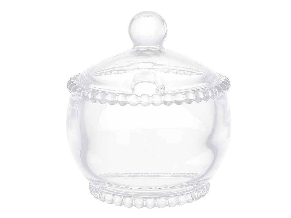 Цукорниця скляна прозора Bauble 10х11см ТМ BONADI Цукорниця скляна прозора Bauble 10х11см ТМ BONADI