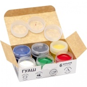 Дитячі гуашеві фарби 7C20602, 6 кольорів по 16 мл. Зображення №2