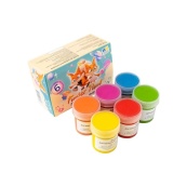 Набір пальчикових фарб 840602, 6 кольорів по 40 мл. Зображення №2