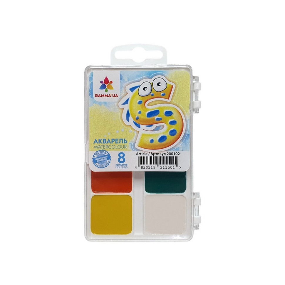 Детская медовая акварель 200102P 8 цветов Детская медовая акварель 200102P 8 цветов