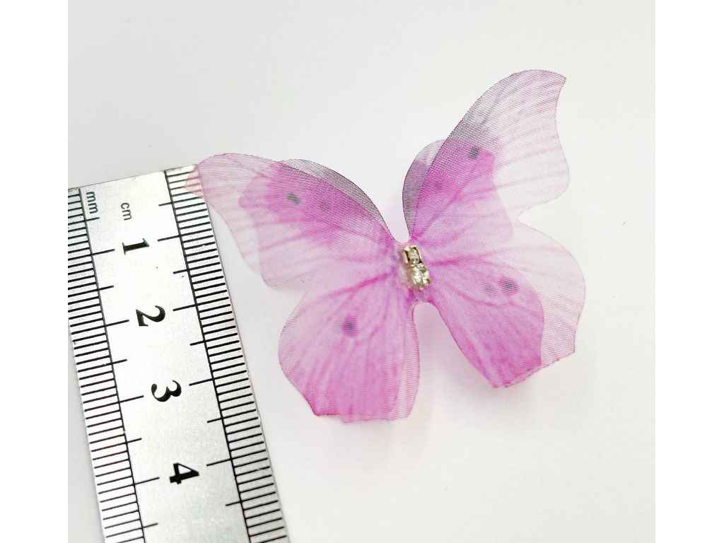 Аплікація для одягу двошарові шифонові метелики 3,5см арт.СП-514 7шт/уп ТМ КИТАЙ Аплікація для одягу двошарові шифонові метелики 3,5см арт.СП-514 7шт/уп ТМ КИТАЙ