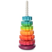 Детская развивающая игрушка "Пирамидка" 17403 кольца на спирали 6 штук. Изображение №2