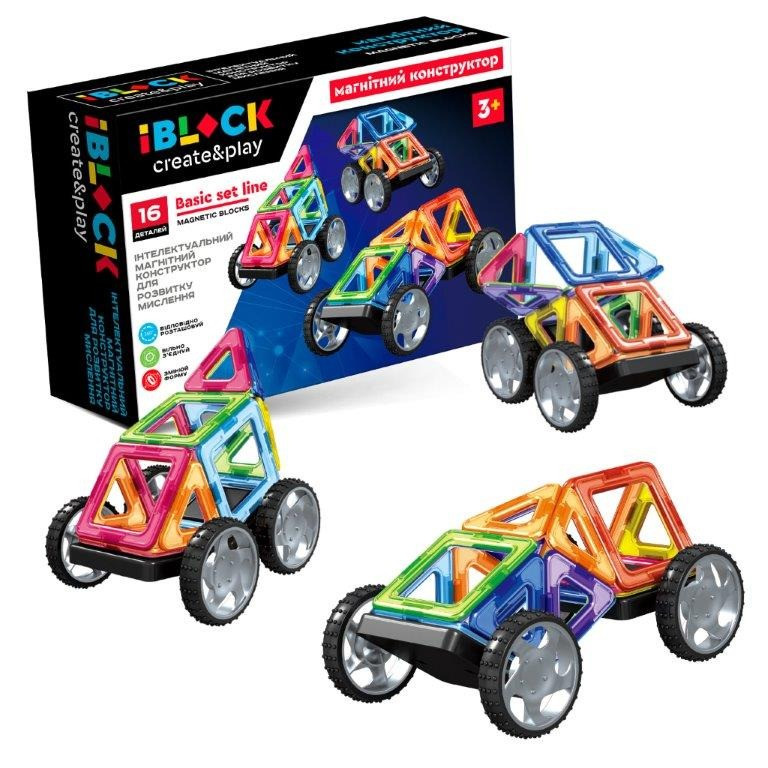 Детский магнитный конструктор PL-923-527, 16 деталей Детский магнитный конструктор PL-923-527, 16 деталей