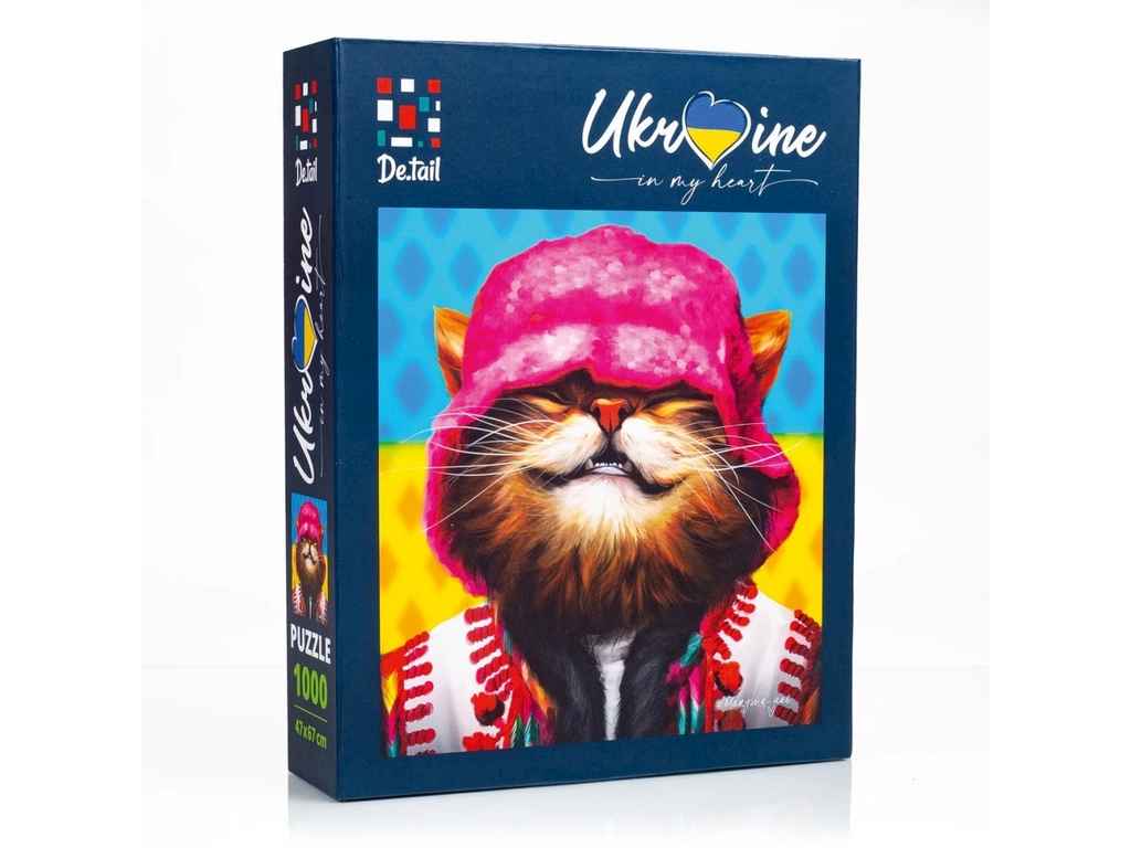 Пазли Smiling cat in pink hat DT1000-07 ТМ VLADI TOYS Пазли Smiling cat in pink hat DT1000-07 ТМ VLADI TOYS