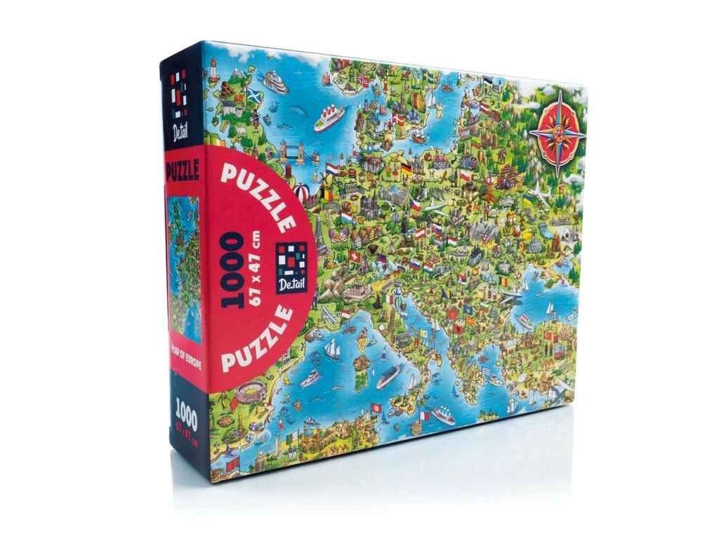 Пазли De.tail Мапа Європи DT1000-16 ТМ VLADI TOYS Пазли De.tail Мапа Європи DT1000-16 ТМ VLADI TOYS