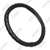 Чохол на кермо шкіра "L" (39-40см) чорний Elegant 105816/Аналог003/гладкий+масажер/1шов(8,5см). Зображення №2