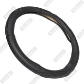 Чохол на кермо шкіра "L" (39-40см) чорний Elegant 105804 перфорація/біла основа/6 швів (8,5см). Изображение №2