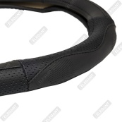 Чохол на кермо шкіра "L" (39-40см) чорний Elegant 105804 перфорація/біла основа/6 швів (8,5см). Изображение №3