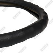 Чохол на кермо шкіра "L" (39-40см) чорний Elegant 105816/Аналог003/гладкий+масажер/1шов(8,5см). Зображення №3