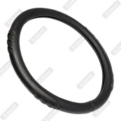 Чохол на кермо шкіра "М" (37-38см) чорний Elegant 105791 масажер/біла основа/1 шов(8,5см). Зображення №3