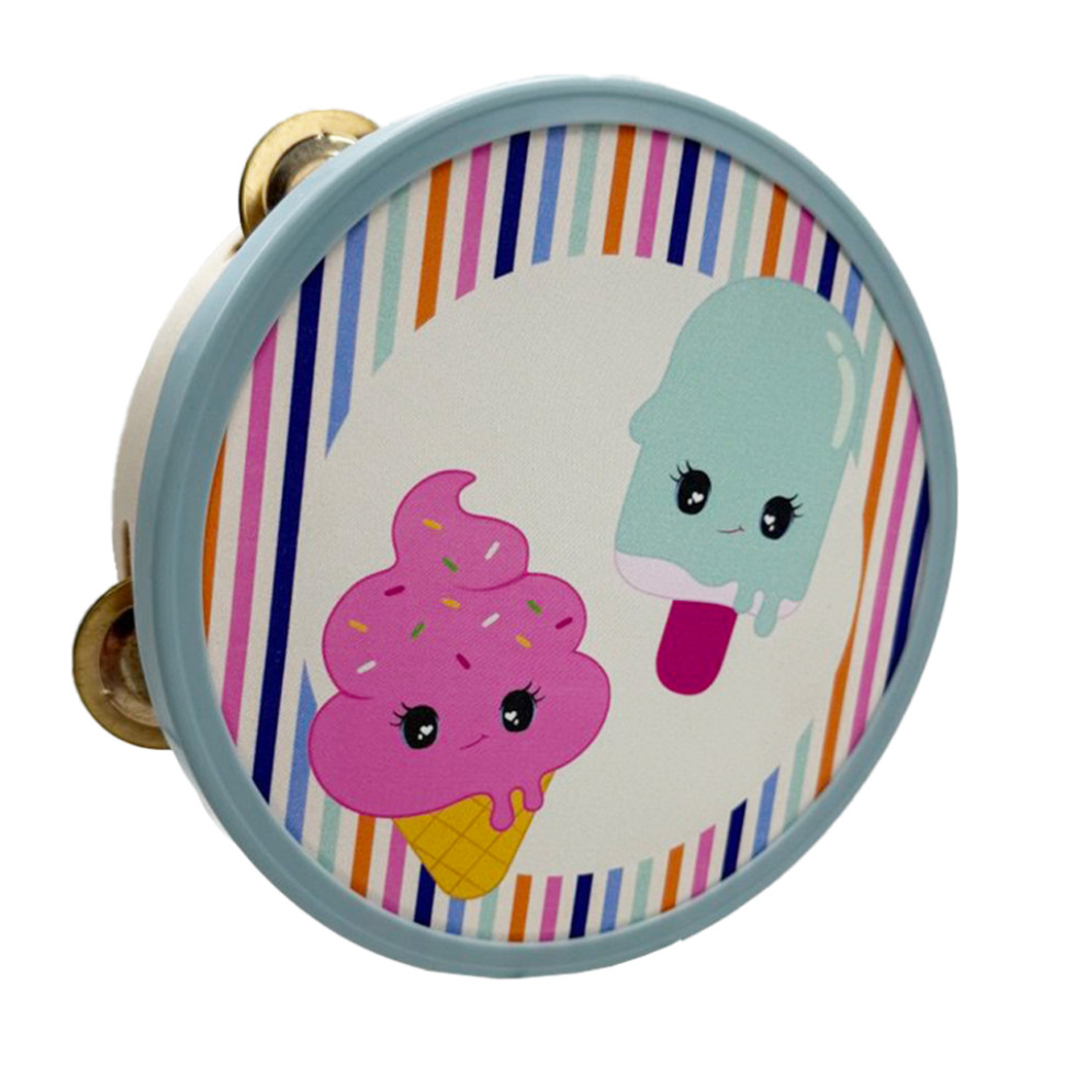 Дерев'яна іграшка Бубен "Морозиво" MD 0367-48 діаметр 15 см Дерев'яна іграшка Бубен "Морозиво" MD 0367-48 діаметр 15 см