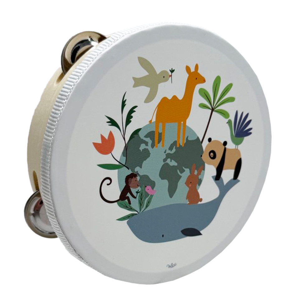 Дерев'яна іграшка Бубен "Дикі тварини" MD 0367-45 діаметр 15 см Дерев'яна іграшка Бубен "Дикі тварини" MD 0367-45 діаметр 15 см