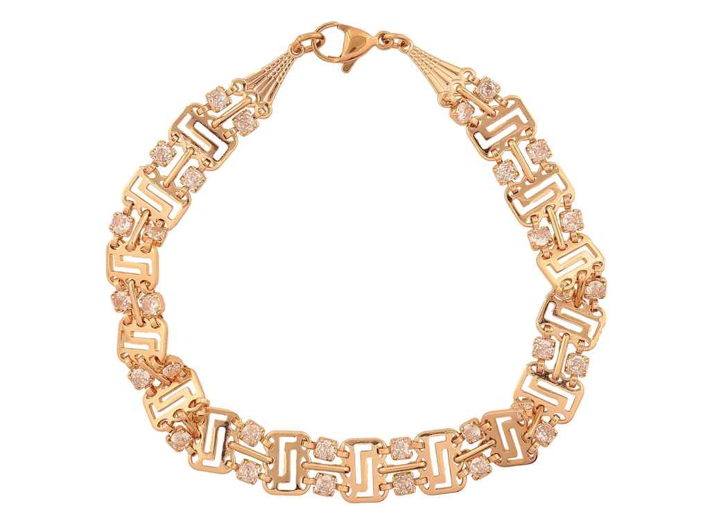 Браслет Позолота 18К Візерунок з кристалами 21см*9мм 301989 ТМ XUPING Браслет Позолота 18К Візерунок з кристалами 21см*9мм 301989 ТМ XUPING