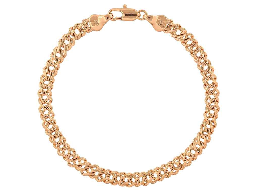 Браслет Позолота 18К Ланцюжок плетіння Подвійний Ромб 19см*5мм 301992 ТМ XUPING Браслет Позолота 18К Ланцюжок плетіння Подвійний Ромб 19см*5мм 301992 ТМ XUPING