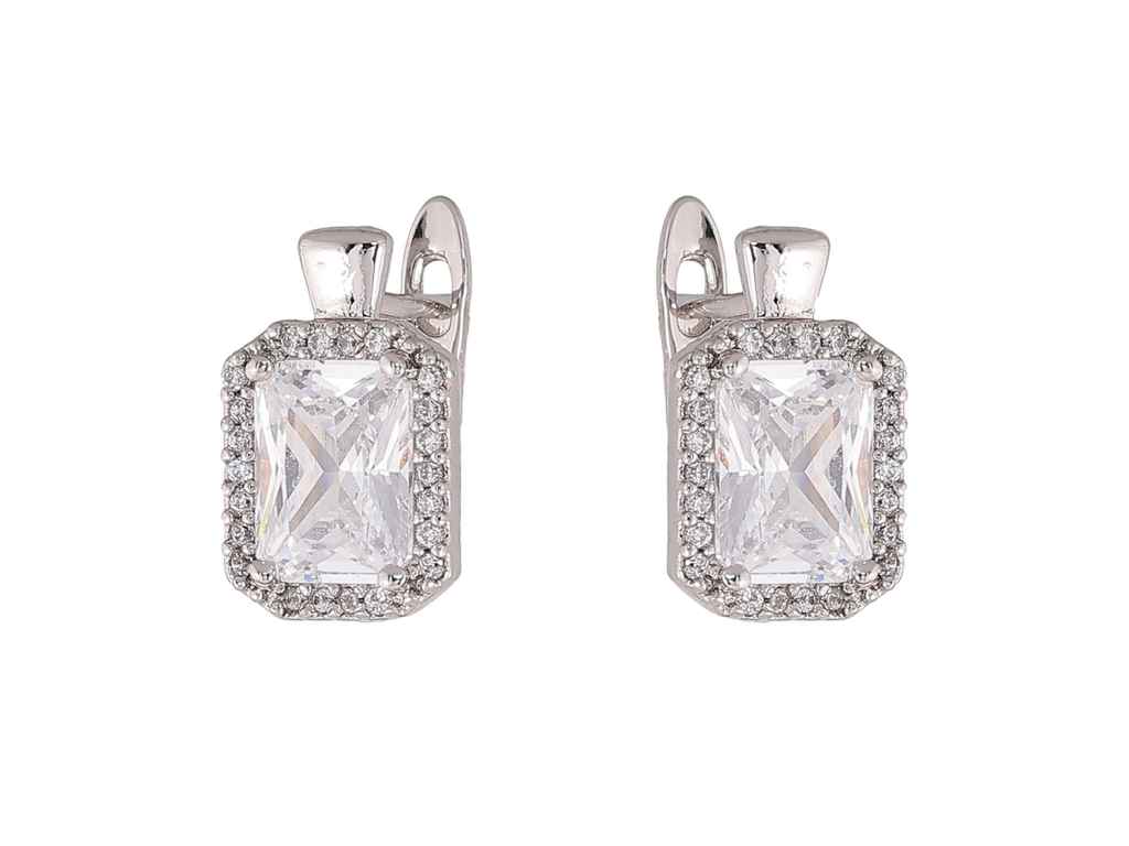 Сережки англійська застібка Родій Кристальний блиск 303062 ТМ XUPING Сережки англійська застібка Родій Кристальний блиск 303062 ТМ XUPING