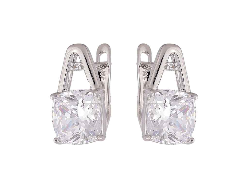 Сережки англійська застібка Родій Кристальний блиск 303064 ТМ XUPING Сережки англійська застібка Родій Кристальний блиск 303064 ТМ XUPING