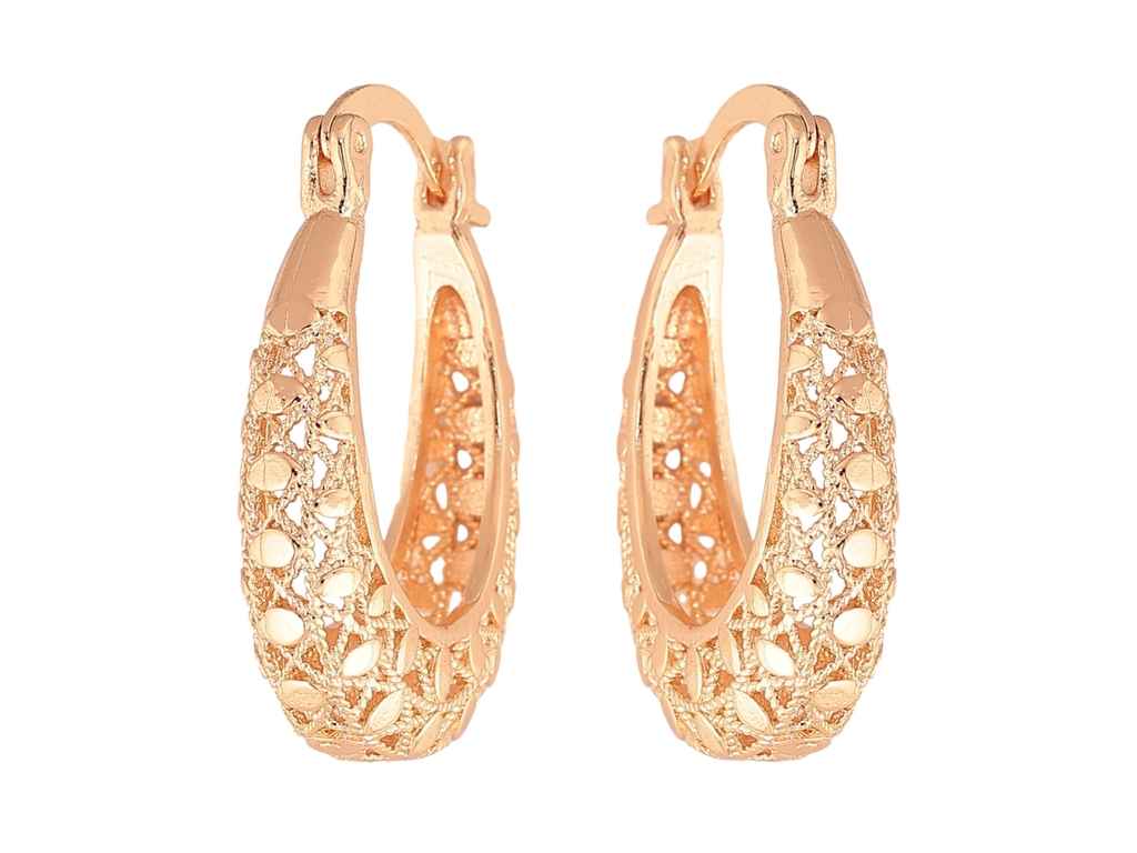 Сережки замок-шпилька ML 18K Декоративний візерунок 303338 ТМ XUPING Сережки замок-шпилька ML 18K Декоративний візерунок 303338 ТМ XUPING