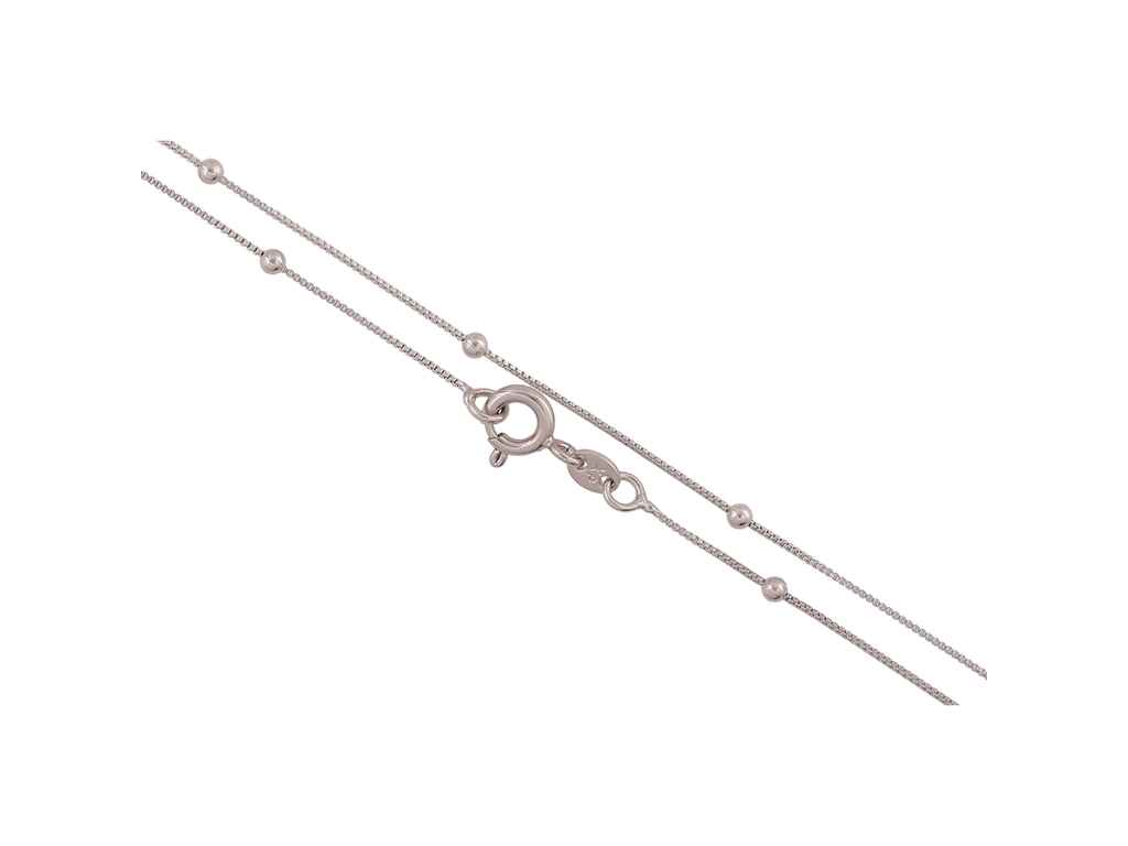 Ланцюжок Родій Плетіння Венеціанське з намистинами 45см*0,5-2мм 301845 ТМ XUPING Ланцюжок Родій Плетіння Венеціанське з намистинами 45см*0,5-2мм 301845 ТМ XUPING