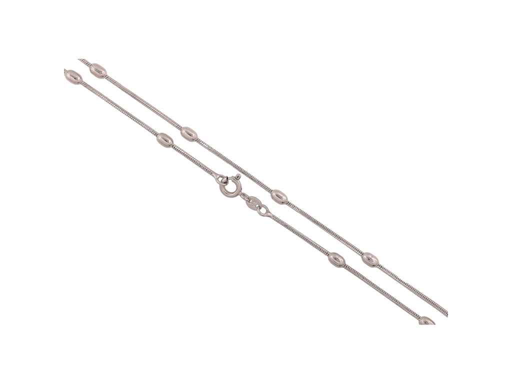 Ланцюжок Родій Плетіння Ювелірний шнур з намистинами 45см*1-3мм 301857 ТМ XUPING Ланцюжок Родій Плетіння Ювелірний шнур з намистинами 45см*1-3мм 301857 ТМ XUPING