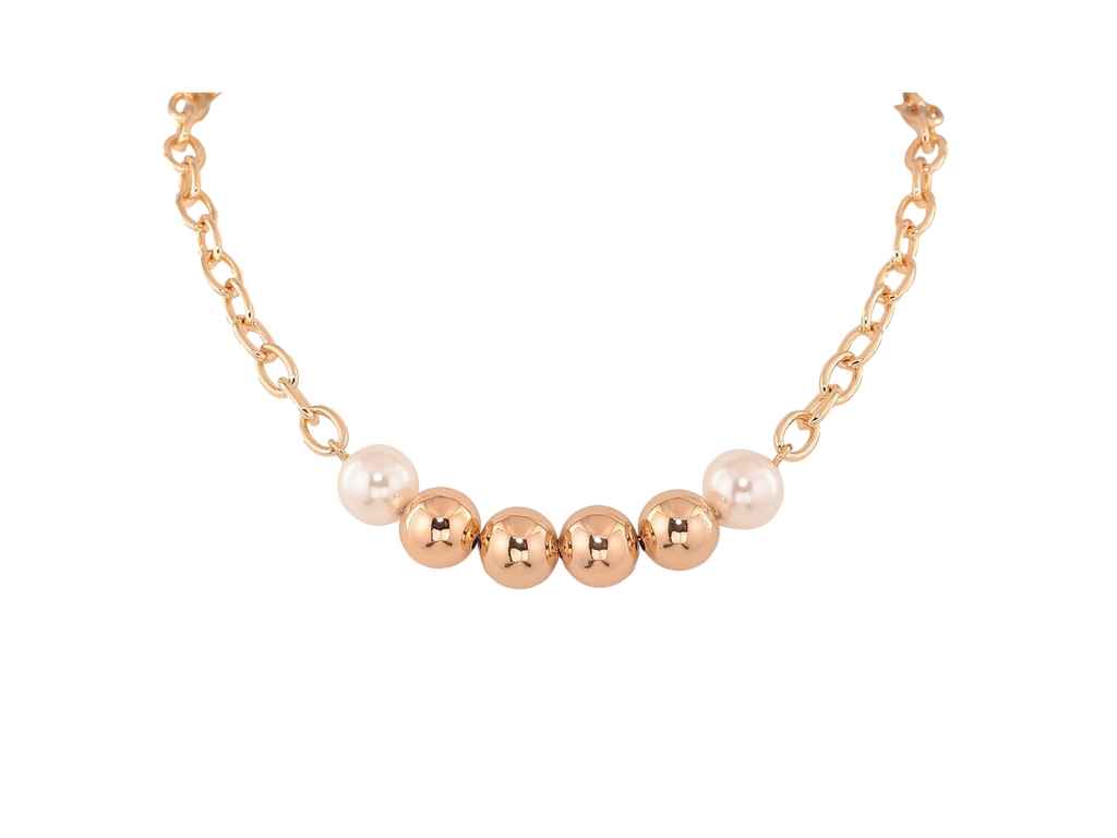 Кольє ML 18К Перлинні та золотисті намистини 42-47см*5-10мм 303491 ТМ XUPING Кольє ML 18К Перлинні та золотисті намистини 42-47см*5-10мм 303491 ТМ XUPING