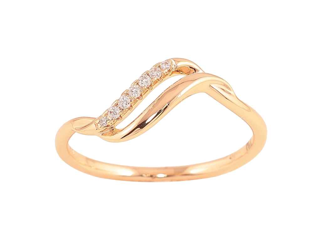 Каблучка ML 18К Візерунок з кристалами 11237 р.19 ТМ XUPING Каблучка ML 18К Візерунок з кристалами 11237 р.19 ТМ XUPING