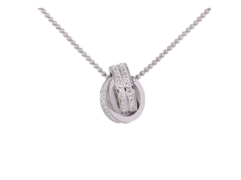 Пiдвiска на ланцюжку Родій Колечки с кристаллами 41-46см*1мм 301688 ТМ XUPING Пiдвiска на ланцюжку Родій Колечки с кристаллами 41-46см*1мм 301688 ТМ XUPING