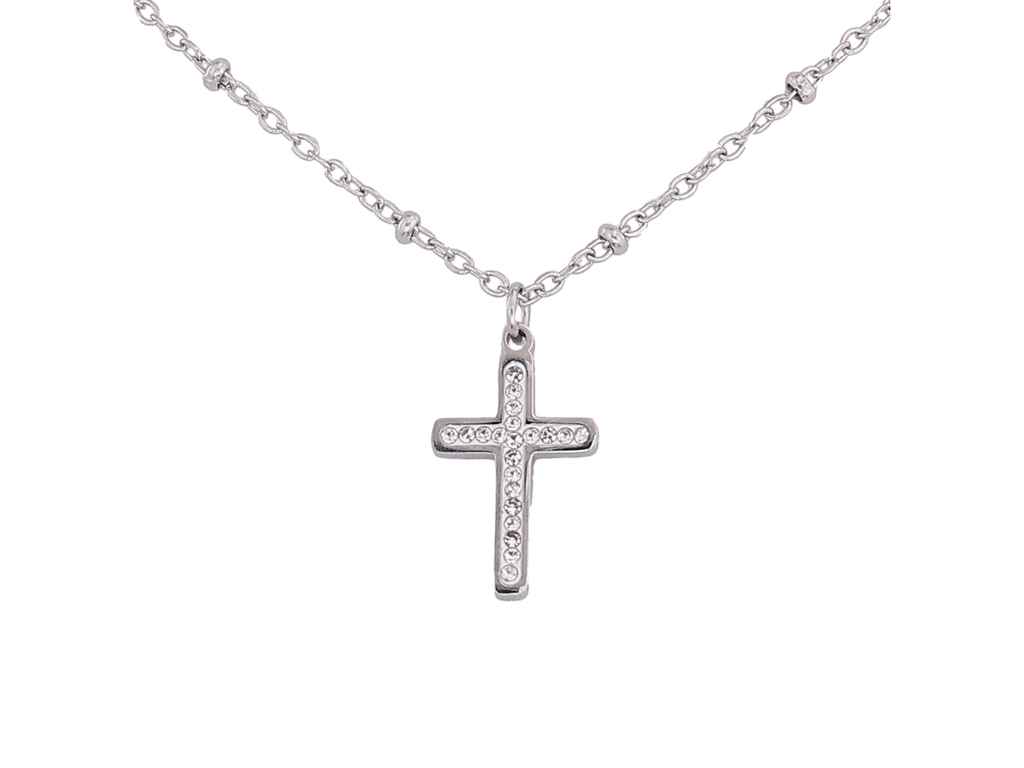 Пiдвiска на ланцюжку Родій Хрест з кристалами 45-50см*1,5-2мм 301712 ТМ XUPING Пiдвiска на ланцюжку Родій Хрест з кристалами 45-50см*1,5-2мм 301712 ТМ XUPING