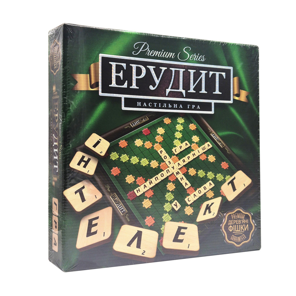 Гра настільна Ерудит ВЕЛ PREMIUM G-ER-U-01 українською мовою Гра настільна Ерудит ВЕЛ PREMIUM G-ER-U-01 українською мовою