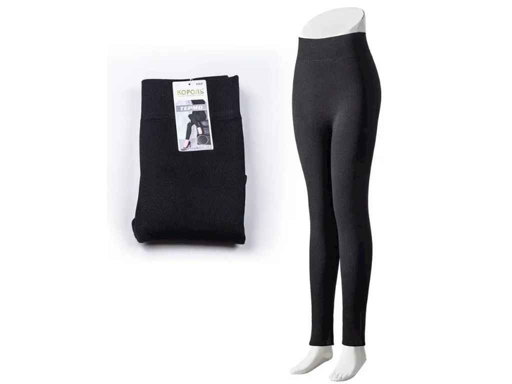 Лосіни на хутрі рубчик арт.А303F чорний р.L-7XL ТМ АЛІЯ Лосіни на хутрі рубчик арт.А303F чорний р.L-7XL ТМ АЛІЯ