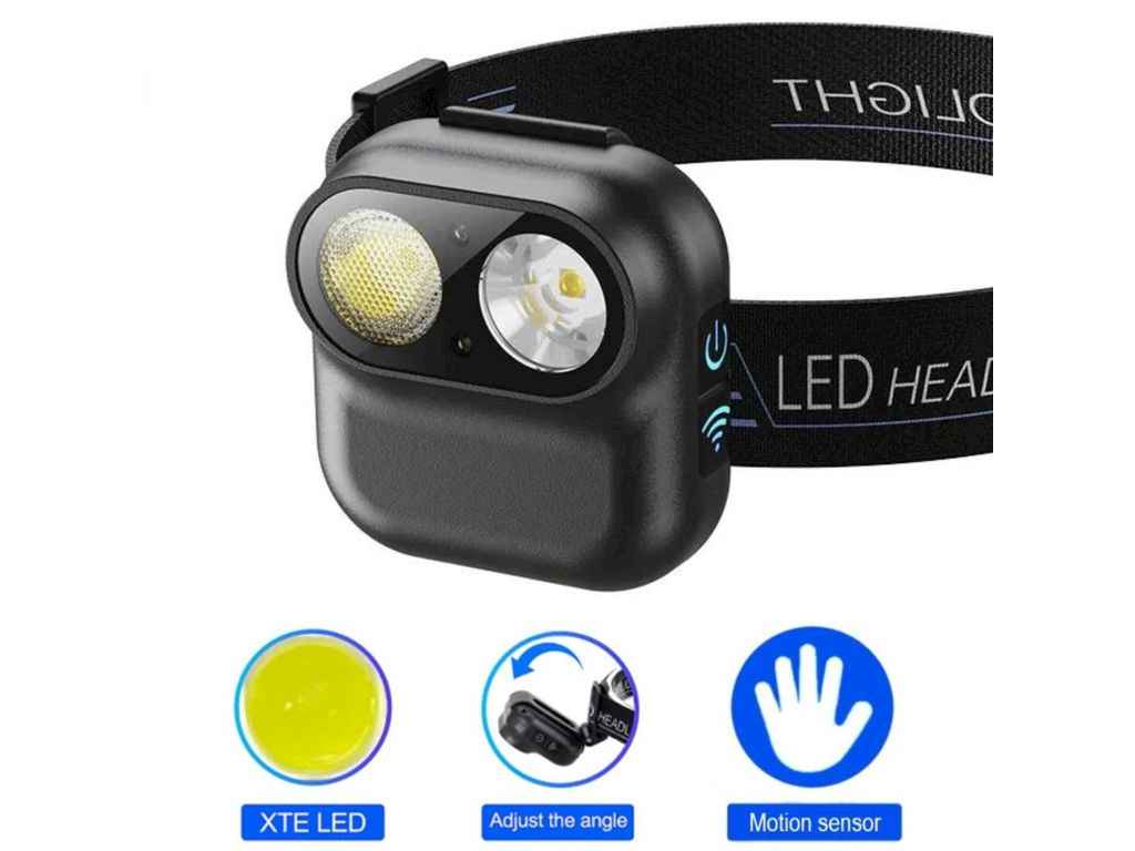 Ліхтар налобний 5000K АКБ вбудований W809-2XTE, Motion Sensor, ЗУ Type-C, магніт, кліпса ТМ КИТАЙ Ліхтар налобний 5000K АКБ вбудований W809-2XTE, Motion Sensor, ЗУ Type-C, магніт, кліпса ТМ КИТАЙ