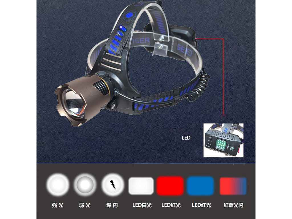 Ліхтар налобний 5000K АКБ 3*18650 A49-TG, Power Bank, ЗУ Type-C, zoom, Box ТМ КИТАЙ Ліхтар налобний 5000K АКБ 3*18650 A49-TG, Power Bank, ЗУ Type-C, zoom, Box ТМ КИТАЙ