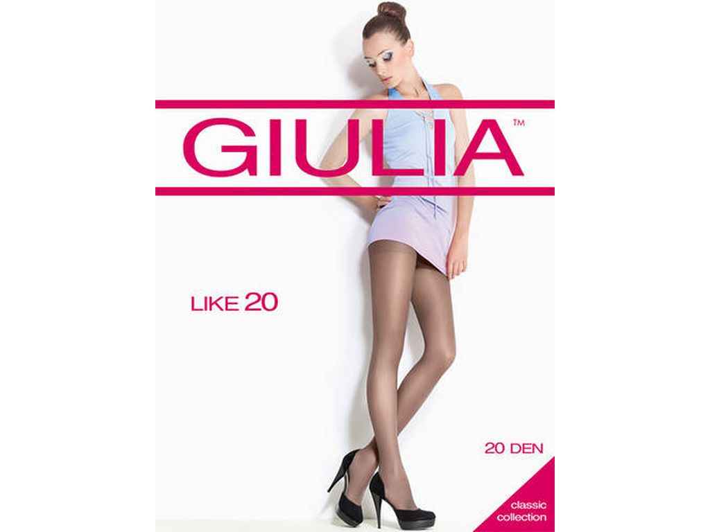 Колготки чорний жіночі поліамідні класичні LIKE nero 20 DEN р.4 ТМ GIULIA Колготки чорний жіночі поліамідні класичні LIKE nero 20 DEN р.4 ТМ GIULIA